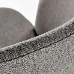 Garnero Arredamenti Sedie In Tessuto-Set 2 sedie da pranzo in tessuto grigio Turbo