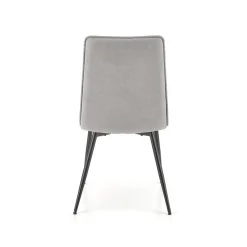 Garnero Arredamenti Sedie In Tessuto-Set 4 sedie da pranzo moderne in tessuto nero Quiche Grigio