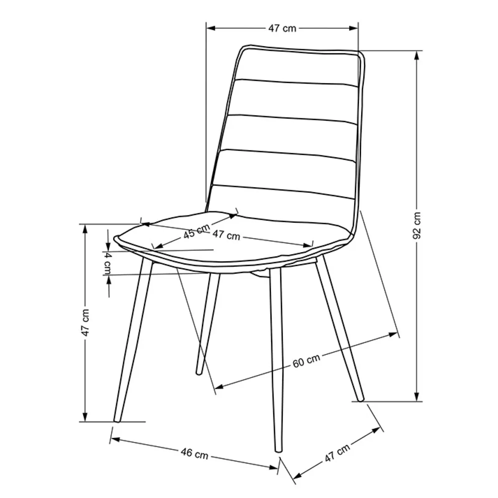 Garnero Arredamenti Sedie In Tessuto-Set 4 sedie da pranzo moderne in tessuto nero Quiche Grigio