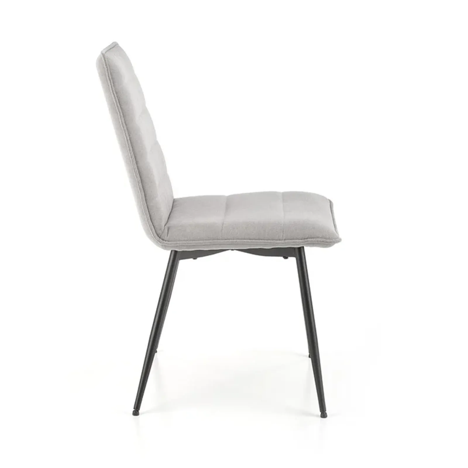 Garnero Arredamenti Sedie In Tessuto-Set 4 sedie da pranzo moderne in tessuto nero Quiche Grigio