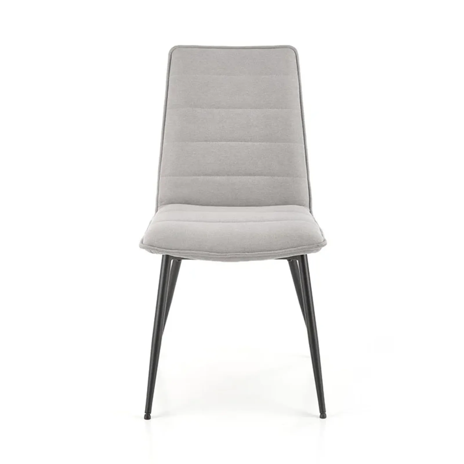 Garnero Arredamenti Sedie In Tessuto-Set 4 sedie da pranzo moderne in tessuto nero Quiche Grigio