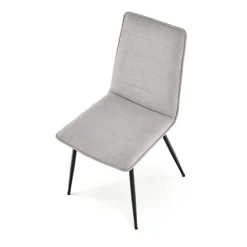 Garnero Arredamenti Sedie In Tessuto-Set 4 sedie da pranzo moderne in tessuto nero Quiche Grigio