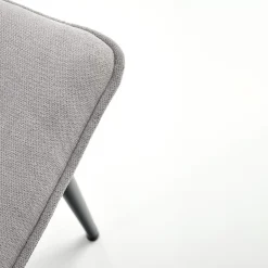 Garnero Arredamenti Sedie In Tessuto-Set 4 sedie da pranzo moderne in tessuto nero Quiche Grigio