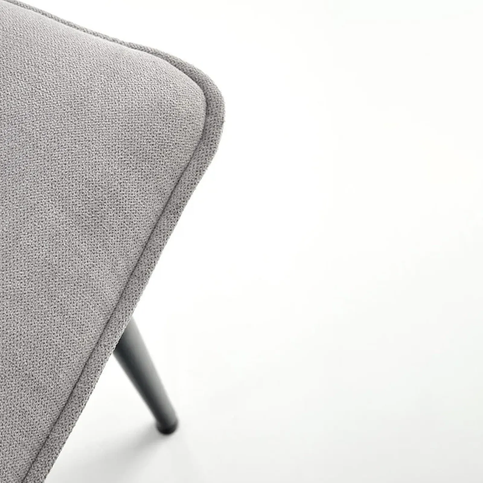 Garnero Arredamenti Sedie In Tessuto-Set 4 sedie da pranzo moderne in tessuto nero Quiche Grigio