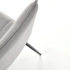 Garnero Arredamenti Sedie In Tessuto-Set 4 sedie da pranzo moderne in tessuto nero Quiche Grigio