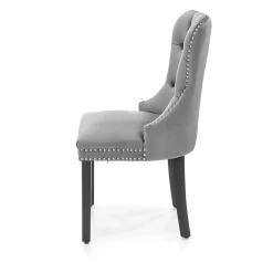 Garnero Arredamenti Sedie In Tessuto-Set 2 sedie da pranzo moderne in tessuto nero Briar Grigio