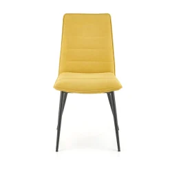 Garnero Arredamenti Sedie In Tessuto-Set 4 sedie da pranzo moderne in tessuto nero Quiche Senape