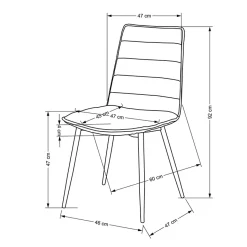 Garnero Arredamenti Sedie In Tessuto-Set 4 sedie da pranzo moderne in tessuto nero Quiche Senape