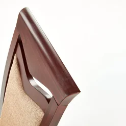 Garnero Arredamenti Sedie In Tessuto|Sedie In Legno-Set 2 sedie da pranzo moderne in tessuto noce Lusaka