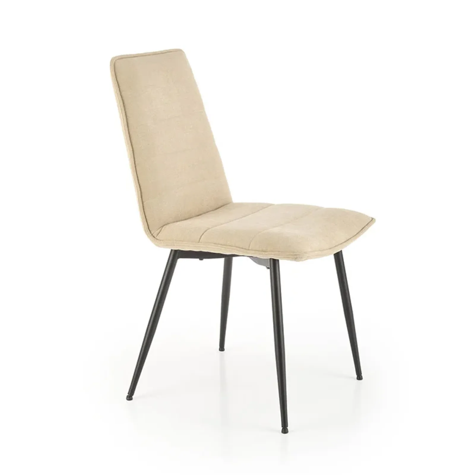 Garnero Arredamenti Sedie In Tessuto-Set 4 sedie da pranzo moderne in tessuto nero Quiche Beige