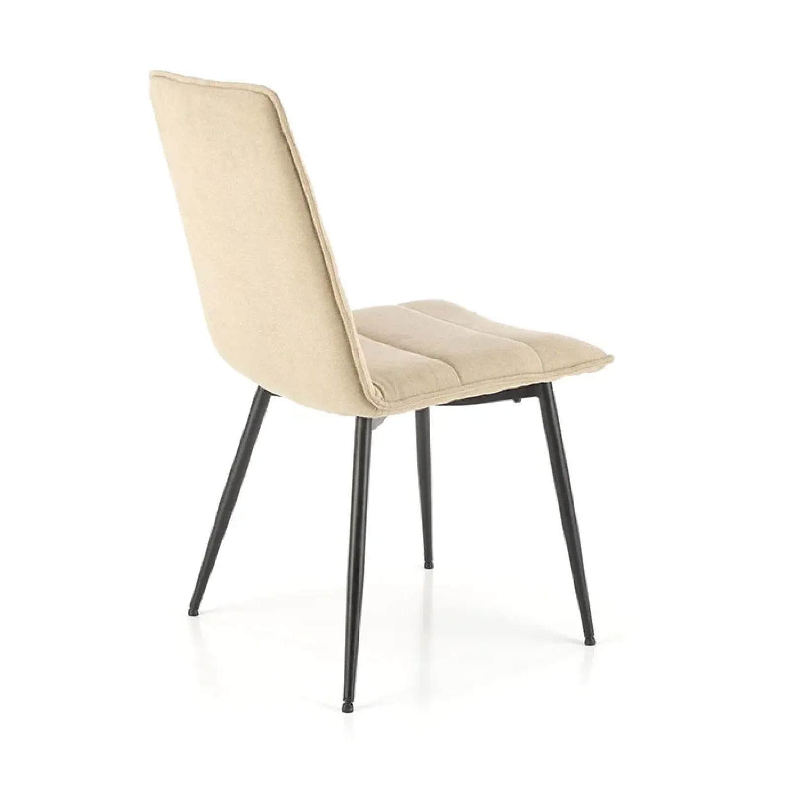 Garnero Arredamenti Sedie In Tessuto-Set 4 sedie da pranzo moderne in tessuto nero Quiche Beige