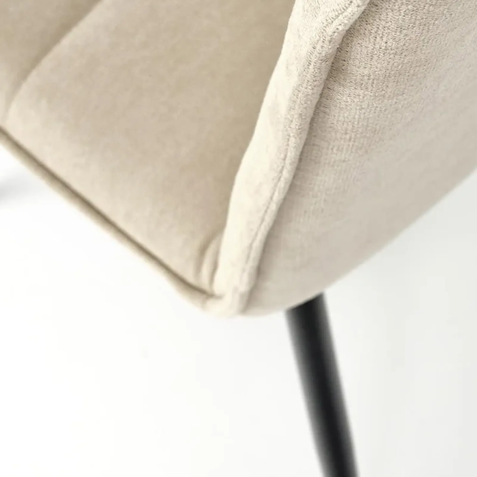 Garnero Arredamenti Sedie In Tessuto-Set 4 sedie da pranzo moderne in tessuto nero Quiche Beige