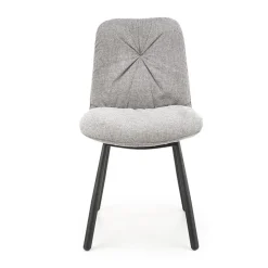 Garnero Arredamenti Sedie In Tessuto-Set 4 sedie da pranzo moderne in tessuto grigio nero Kaos