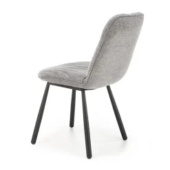 Garnero Arredamenti Sedie In Tessuto-Set 4 sedie da pranzo moderne in tessuto grigio nero Kaos