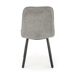 Garnero Arredamenti Sedie In Tessuto-Set 4 sedie da pranzo moderne in tessuto grigio nero Kaos