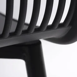 Garnero Arredamenti Sedie Polipropilene-Set 2 sedie da pranzo polipropilene nero opaco Granada