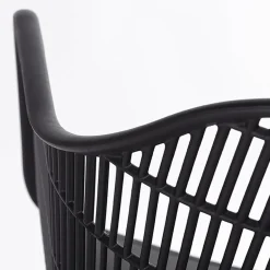 Garnero Arredamenti Sedie Polipropilene-Set 2 sedie da pranzo polipropilene nero opaco Granada