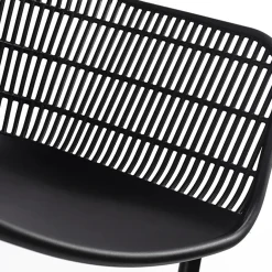 Garnero Arredamenti Sedie Polipropilene-Set 2 sedie da pranzo polipropilene nero opaco Granada