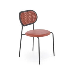 Garnero Arredamenti Sedie In Legno|Sedie Imbottite Ecopelle-Set 4 sedie da sala in rattan ed ecopelle Tiny Bordeaux