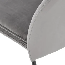 Garnero Arredamenti Sedie In Tessuto-Set 4 sedie da sala moderne in tessuto grigia Orco Grigio