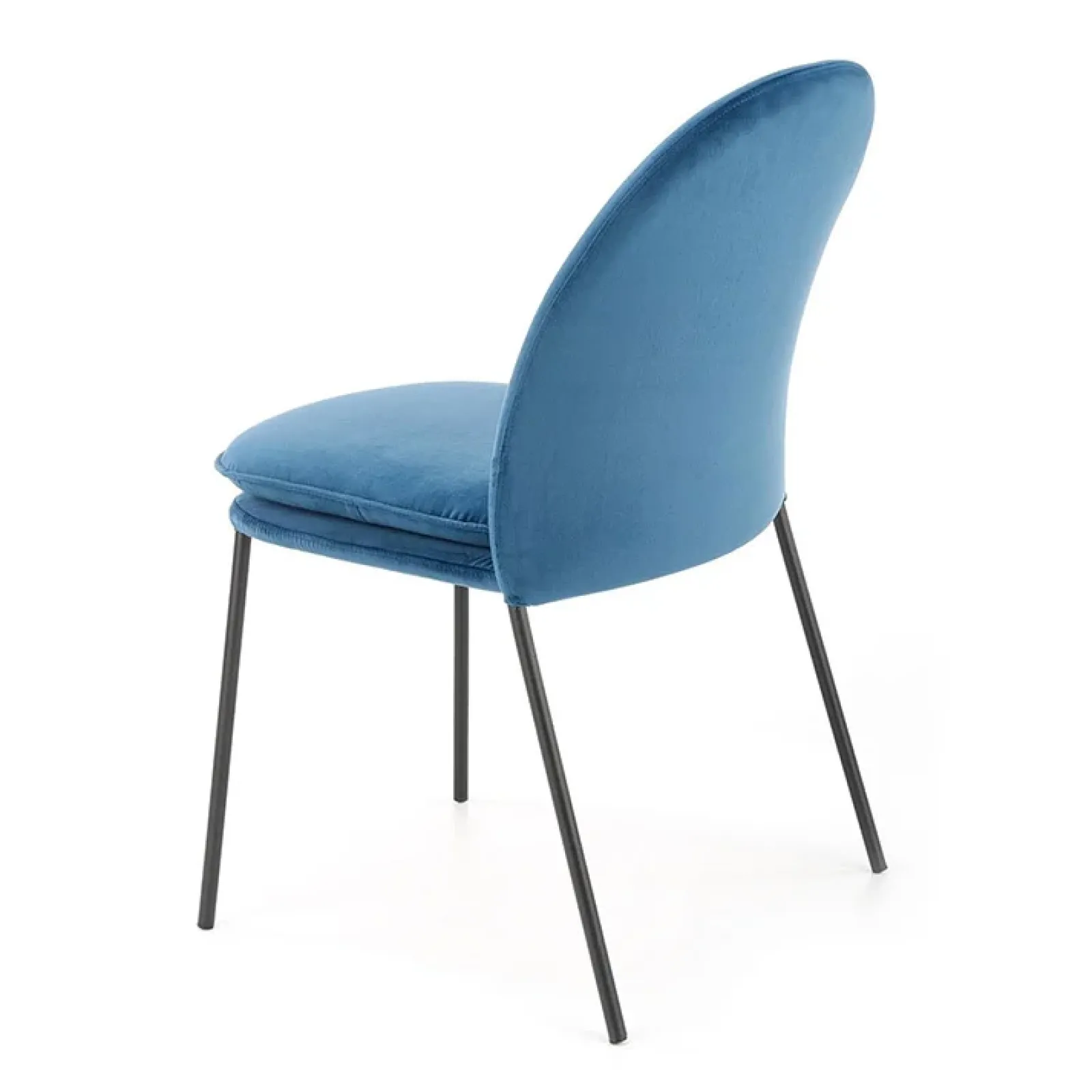 Garnero Arredamenti Sedie In Tessuto-Set 4 sedie da sala moderne in tessuto navy Orco Blu