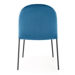 Garnero Arredamenti Sedie In Tessuto-Set 4 sedie da sala moderne in tessuto navy Orco Blu