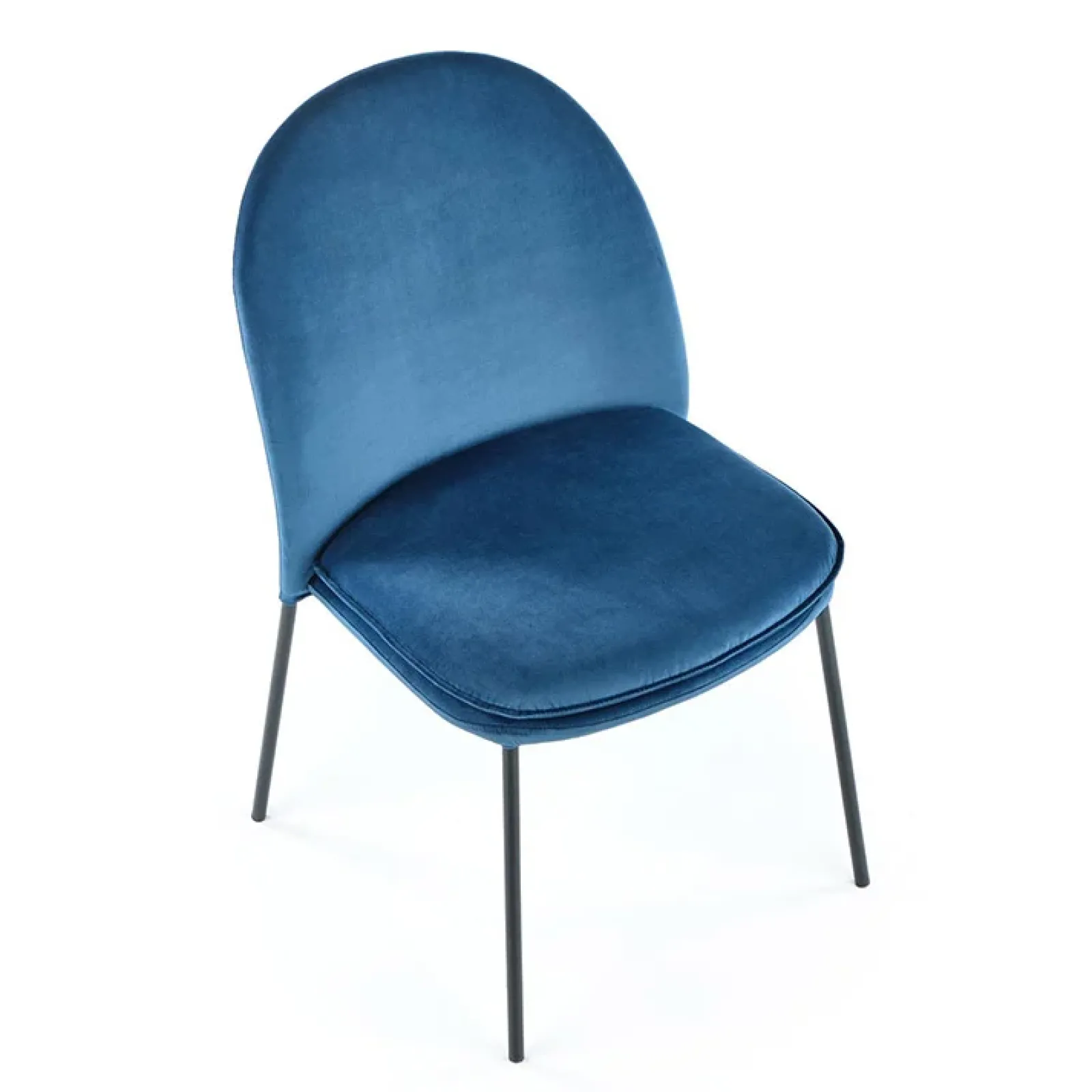Garnero Arredamenti Sedie In Tessuto-Set 4 sedie da sala moderne in tessuto navy Orco Blu