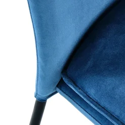 Garnero Arredamenti Sedie In Tessuto-Set 4 sedie da sala moderne in tessuto navy Orco Blu