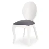 Garnero Arredamenti Sedie Imbottite Ecopelle-Set 2 sedie da sala moderne in tessuto grigio bianco Jonni