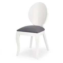 Garnero Arredamenti Sedie Imbottite Ecopelle-Set 2 sedie da sala moderne in tessuto grigio bianco Jonni