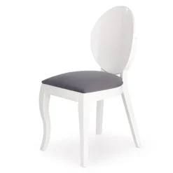 Garnero Arredamenti Sedie Imbottite Ecopelle-Set 2 sedie da sala moderne in tessuto grigio bianco Jonni