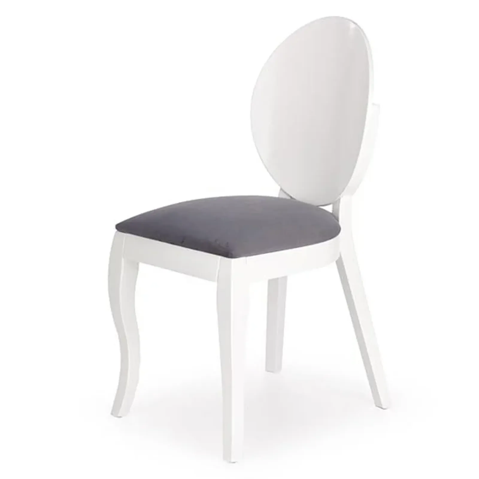 Garnero Arredamenti Sedie Imbottite Ecopelle-Set 2 sedie da sala moderne in tessuto grigio bianco Jonni