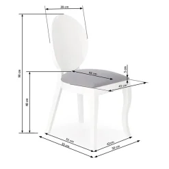 Garnero Arredamenti Sedie Imbottite Ecopelle-Set 2 sedie da sala moderne in tessuto grigio bianco Jonni