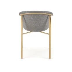 Garnero Arredamenti Sedie Sala Attesa|Sedie In Tessuto-Set 2 sedie da sala moderne in tessuto grigio effetto oro Mulan