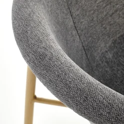 Garnero Arredamenti Sedie Sala Attesa|Sedie In Tessuto-Set 2 sedie da sala moderne in tessuto grigio effetto oro Mulan