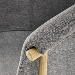 Garnero Arredamenti Sedie Sala Attesa|Sedie In Tessuto-Set 2 sedie da sala moderne in tessuto grigio effetto oro Mulan