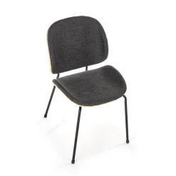 Garnero Arredamenti Sedie Sala Attesa|Sedie In Tessuto-Set 2 sedie da sala moderne in tessuto rovere grigio scuro Dorotea