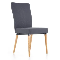 Garnero Arredamenti Sedie In Tessuto-Set 4 sedie da sala moderne in tessuto grigio scuro Barone