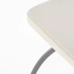 Garnero Arredamenti Sedie Imbottite Ecopelle-Set 4 sedie da soggiorno in ecopelle grigio chiaro Fergus