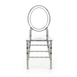 Garnero Arredamenti Sedie Trasparenti E Plexiglass-Set 4 sedie da soggiorno policarbonato fumé Fluffy