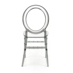 Garnero Arredamenti Sedie Trasparenti E Plexiglass-Set 4 sedie da soggiorno policarbonato fumé Fluffy