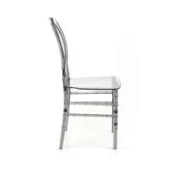 Garnero Arredamenti Sedie Trasparenti E Plexiglass-Set 4 sedie da soggiorno policarbonato fumé Fluffy