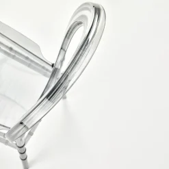 Garnero Arredamenti Sedie Trasparenti E Plexiglass-Set 4 sedie da soggiorno policarbonato fumé Fluffy