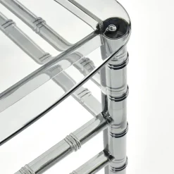 Garnero Arredamenti Sedie Trasparenti E Plexiglass-Set 4 sedie da soggiorno policarbonato fumé Fluffy