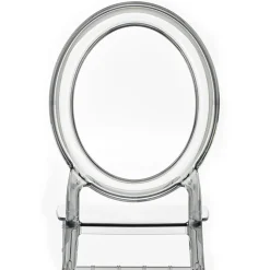 Garnero Arredamenti Sedie Trasparenti E Plexiglass-Set 4 sedie da soggiorno policarbonato fumé Fluffy