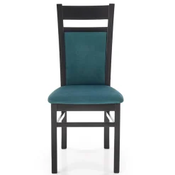 Garnero Arredamenti Sedie In Tessuto|Sedie In Legno-Set 2 sedie imbottite classiche in tessuto nero verde Azalea Verde Petrolio - Nero