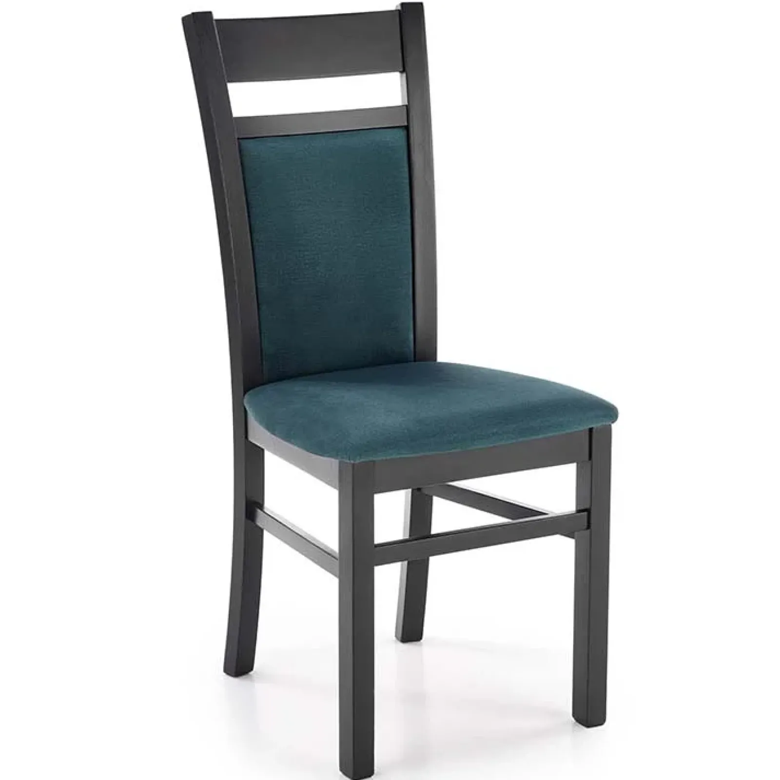 Garnero Arredamenti Sedie In Tessuto|Sedie In Legno-Set 2 sedie imbottite classiche in tessuto nero verde Azalea Verde Petrolio - Nero