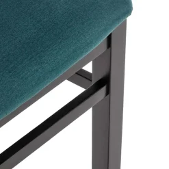 Garnero Arredamenti Sedie In Tessuto|Sedie In Legno-Set 2 sedie imbottite classiche in tessuto nero verde Azalea Verde Petrolio - Nero