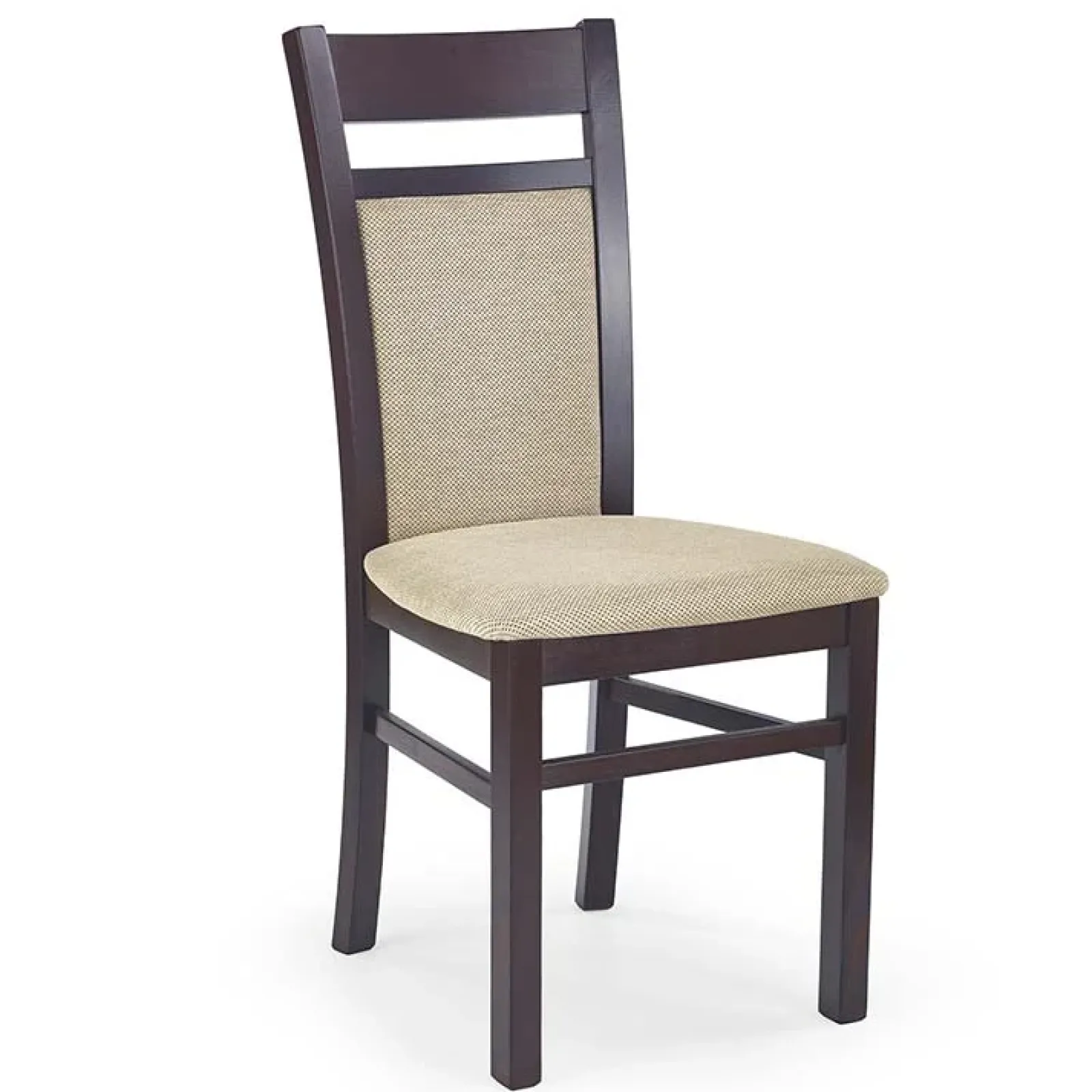 Garnero Arredamenti Sedie In Tessuto|Sedie In Legno-Set 2 sedie imbottite classiche in tessuto noce scuro beige Azalea Beige - Noce