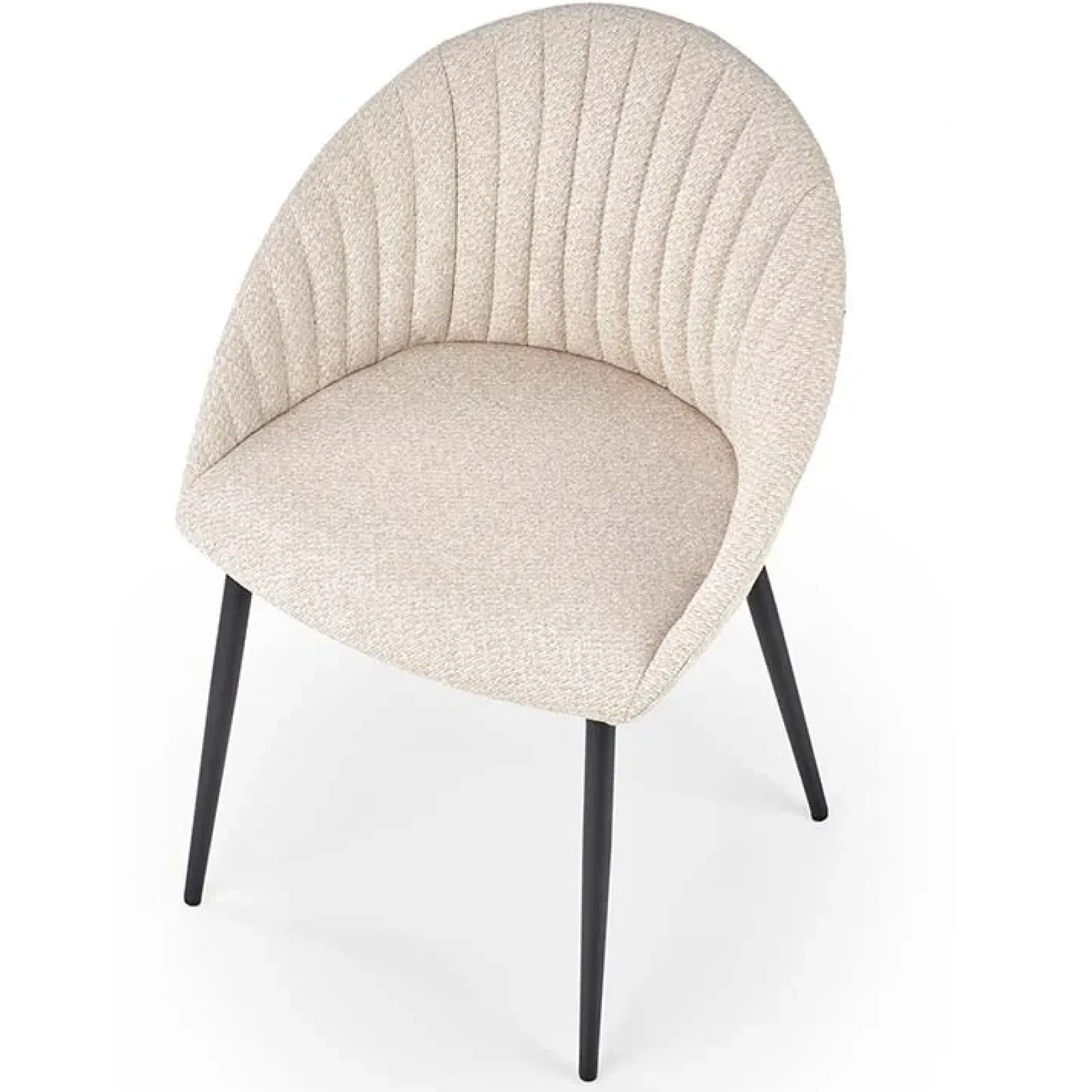 Garnero Arredamenti Sedie In Tessuto-Set 2 sedie imbottite design in tessuto beige Amelia